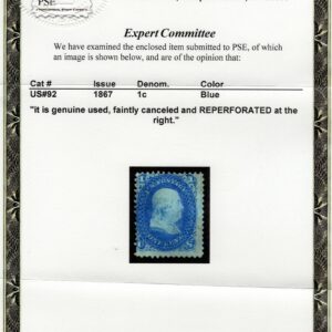 Post mark N1 USA 19 Century